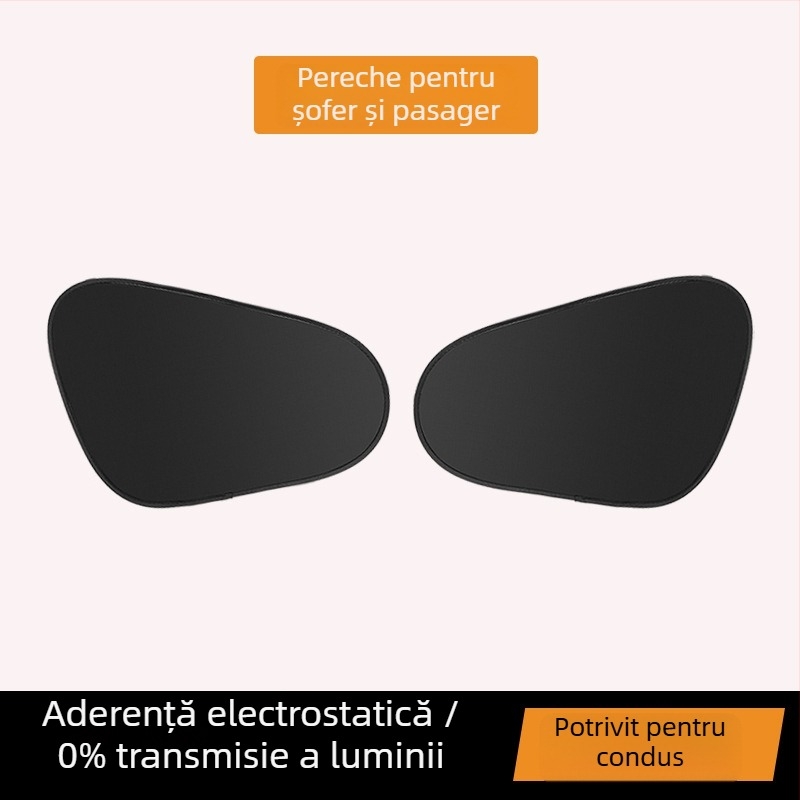 Perdea de soare auto cu aderență electrostatică pentru intimitate și izolație termică, prevăzută pentru agățare, opacitate densă