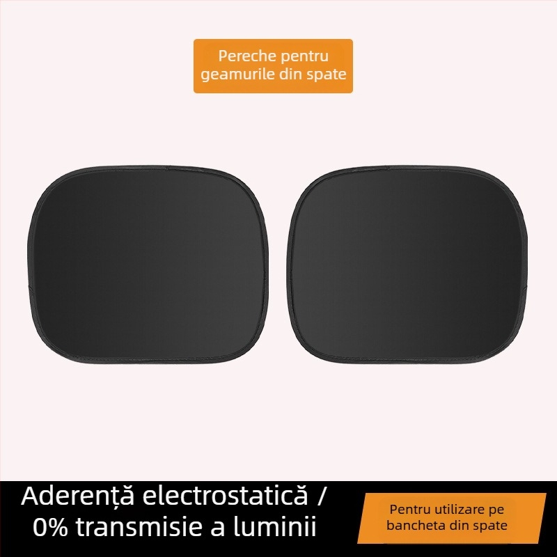 Perdea de soare auto cu aderență electrostatică pentru intimitate și izolație termică, prevăzută pentru agățare, opacitate densă