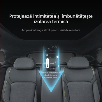 Cortină de umbrire pentru Lynk & Co 900 – izolație termică și protecție împotriva soarelui – montaj snap-in – Material: oțel arc 82B + țesătură Oxford 300D