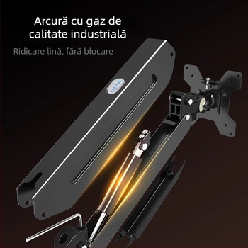 Suport de perete pentru afișaj, echipamente medicale-industriale, rotativ, suport integrat pentru tastatură și monitor (Material: oțel laminat la rece; Model: wm18; Lungime linie: wm18; Greutate: 3 kg)