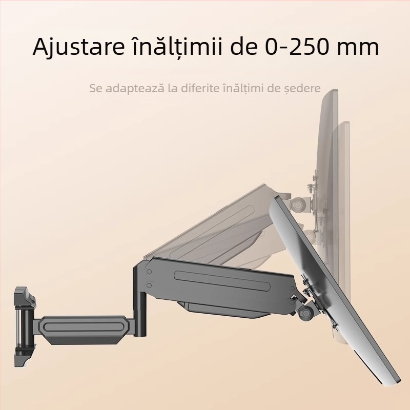 Suport de perete pentru afișaj, echipamente medicale-industriale, rotativ, suport integrat pentru tastatură și monitor (Material: oțel laminat la rece; Model: wm18; Lungime linie: wm18; Greutate: 3 kg)