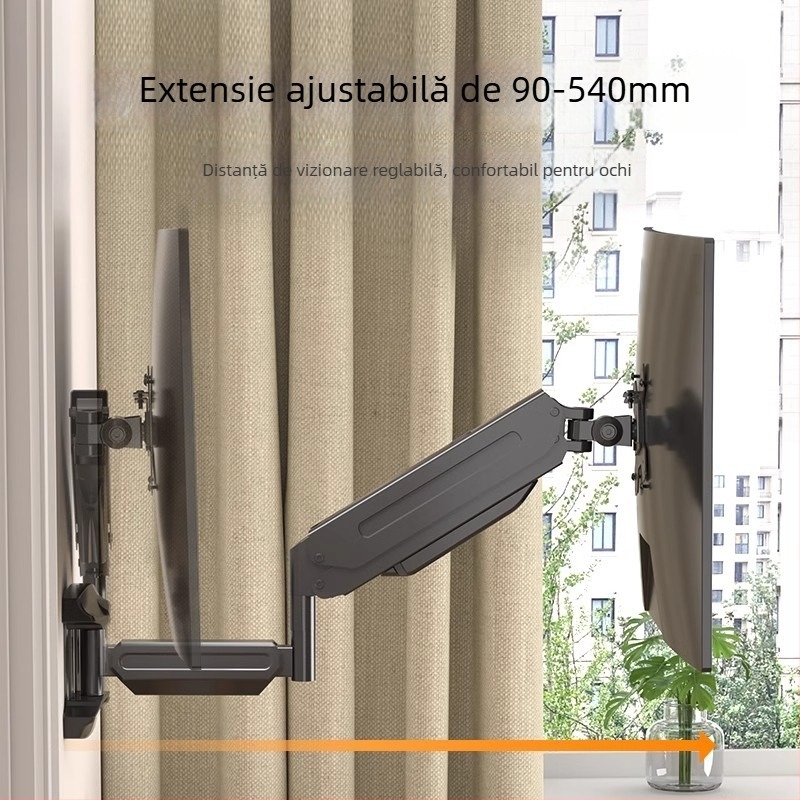 Suport de perete pentru afișaj, echipamente medicale-industriale, rotativ, suport integrat pentru tastatură și monitor (Material: oțel laminat la rece; Model: wm18; Lungime linie: wm18; Greutate: 3 kg)