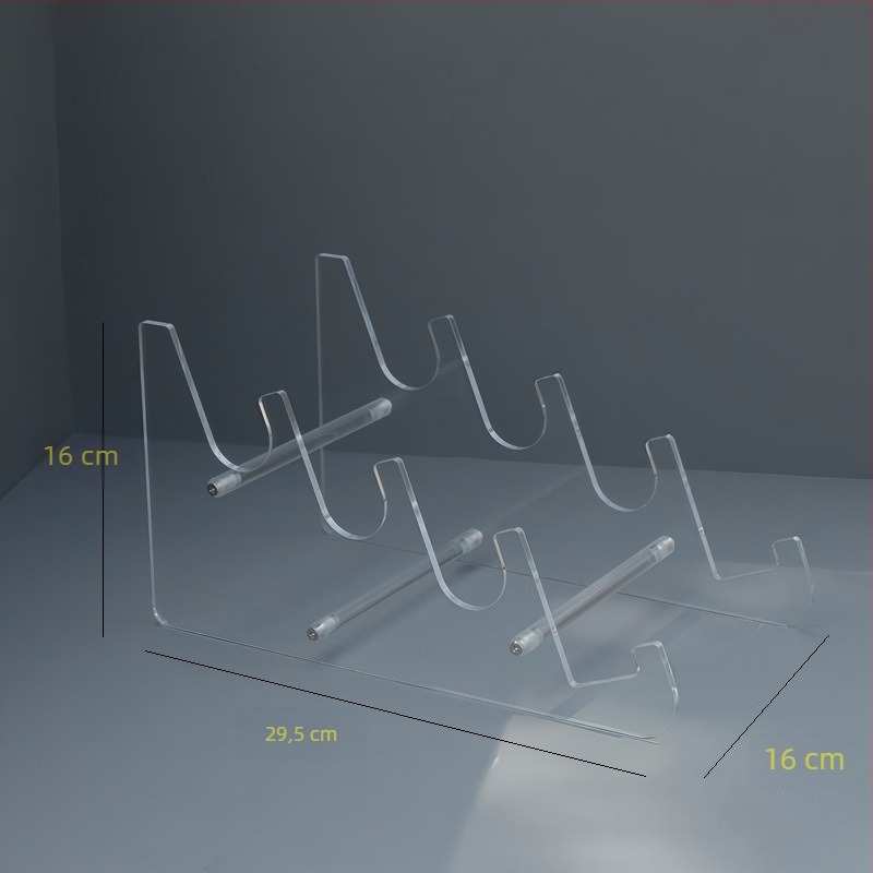 Raft de afișaj pentru tastaturi, transparent, din sticlă organică, pentru rafturi în mall