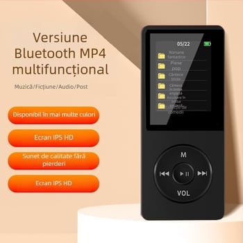 Player MP3/MP4 cu Bluetooth, înregistrare, suport pentru card TF și USB 2.0