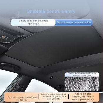 Cortină parasolar pentru sunroof Toyota Camry 9a generație – material textil, montaj snap-in, piesă pentru plafon, stil minimalist, compatibil Toyota