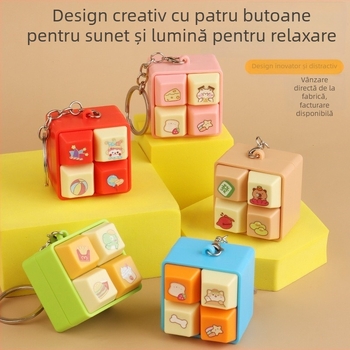 Jucărie-cheie cu temă capybara, tastatură electronică cu sunete în grilă de patru pătrate, din plastic luminos pentru copii 4–6 ani