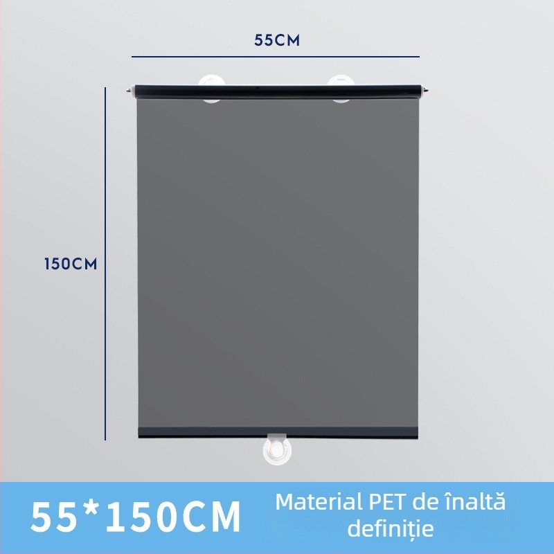 Rulou de birou pentru sticlă cu ventuză telescopică, montaj fără găuri, reglabil