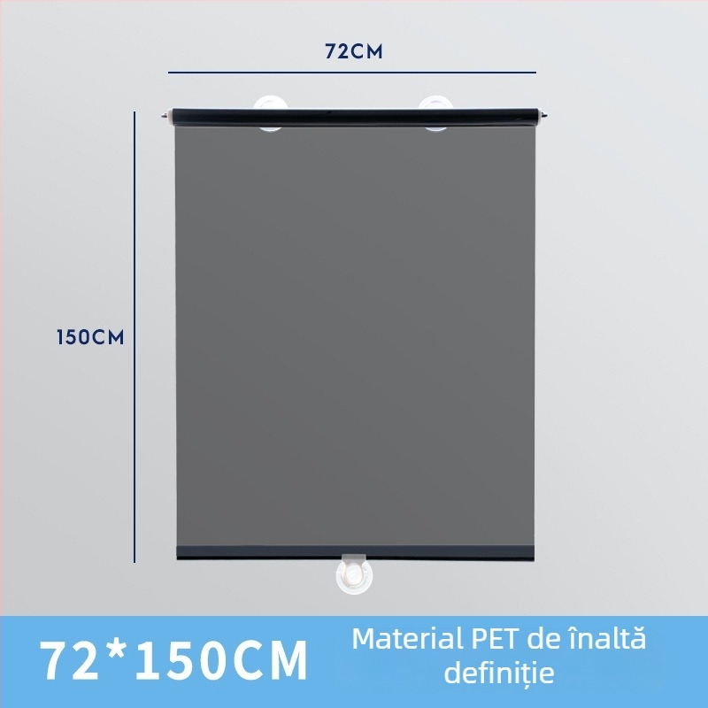 Rulou de birou pentru sticlă cu ventuză telescopică, montaj fără găuri, reglabil