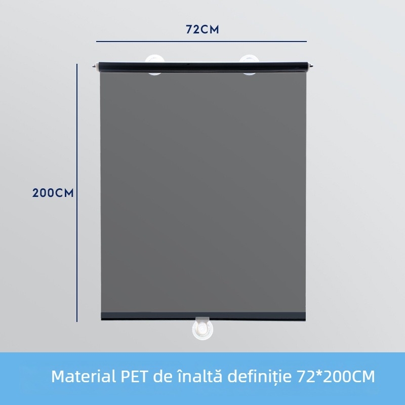 Rulou de birou pentru sticlă cu ventuză telescopică, montaj fără găuri, reglabil