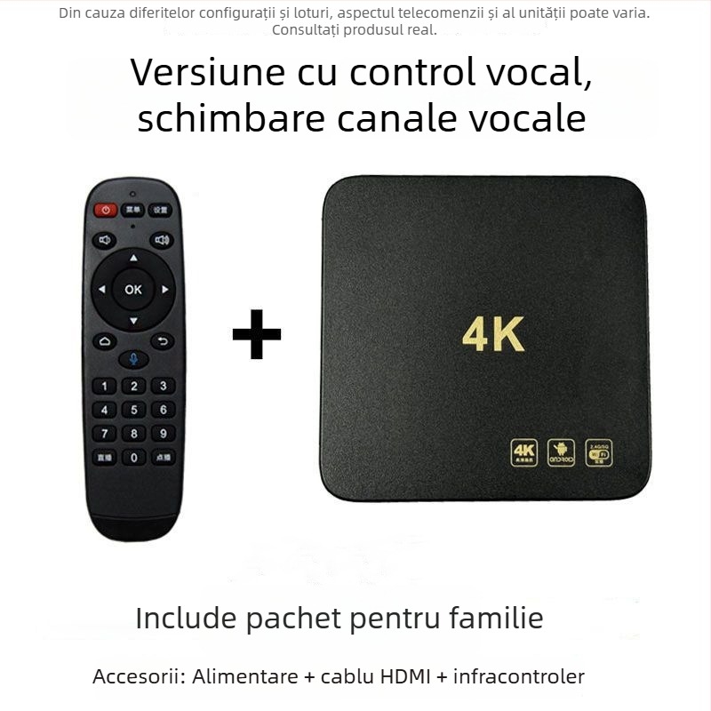 Set-top box televiziune în rețea (4K, 2 GB RAM, Wi‑Fi, Ethernet, HDMI)