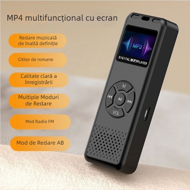 Player MP3 portabil cu Bluetooth, suport MP4 și ecran încorporat