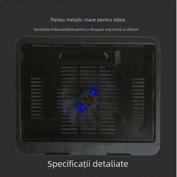 Bază de răcire pentru notebook (V19, 1 ventilator, răcire cu aer, aproximativ 0,3 kg)