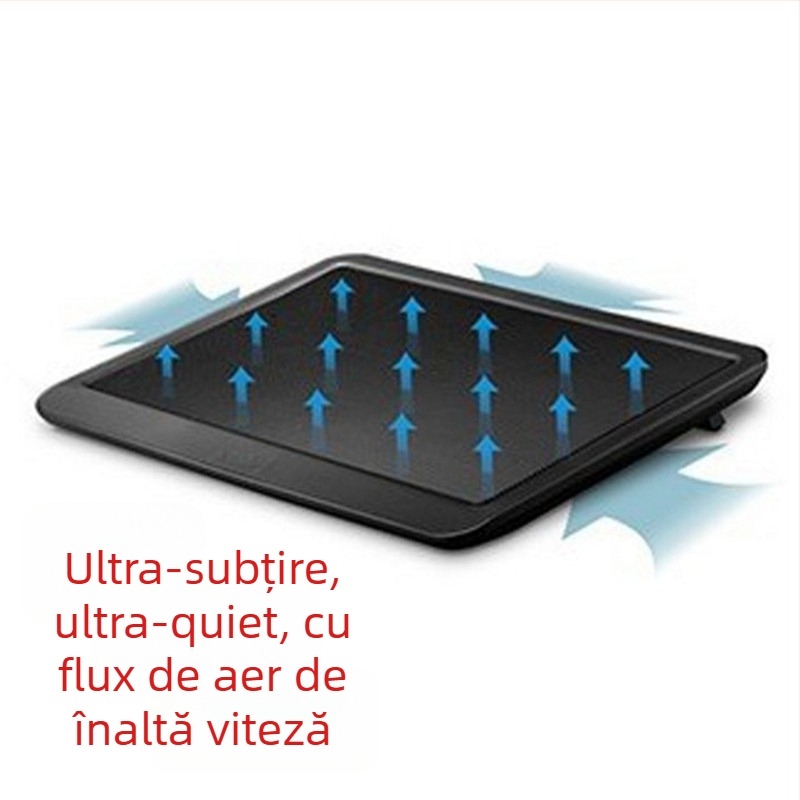 Bază de răcire pentru notebook (V19, 1 ventilator, răcire cu aer, aproximativ 0,3 kg)