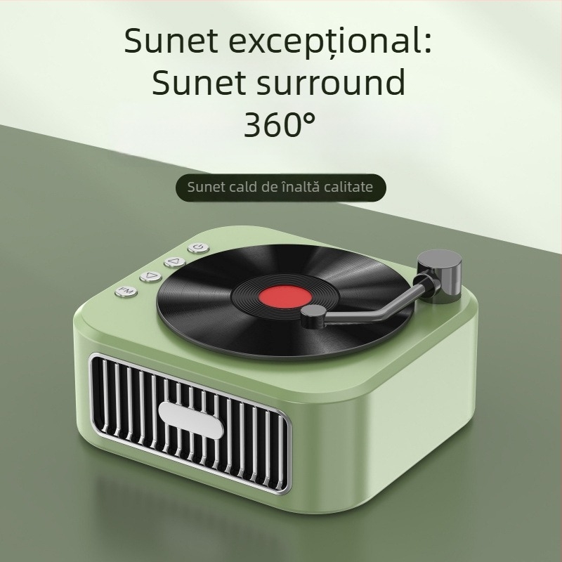 Boxă Bluetooth de birou stereo, design compact, 5W, BT 5.3, baterie încorporată 800–1000 mAh, bandă de frecvență 100 Hz–20 kHz, rază de acțiune până la 10 m