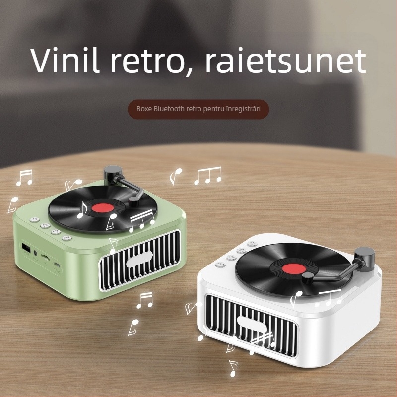Boxă Bluetooth de birou stereo, design compact, 5W, BT 5.3, baterie încorporată 800–1000 mAh, bandă de frecvență 100 Hz–20 kHz, rază de acțiune până la 10 m