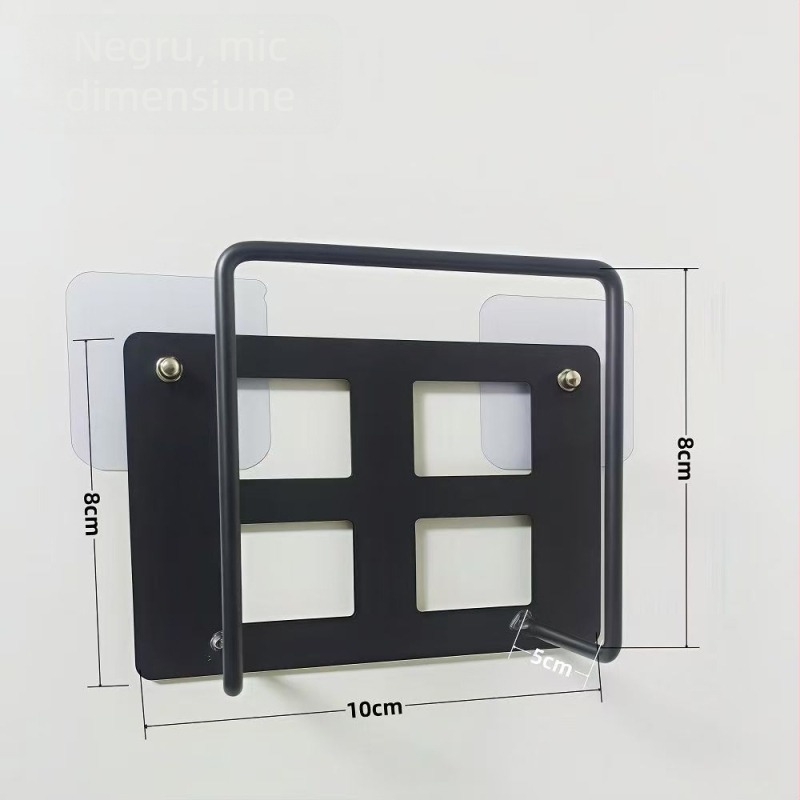 Raft metalic montat pe perete pentru router și set-top box, multifuncțional, tip universal, stil modern minimalist