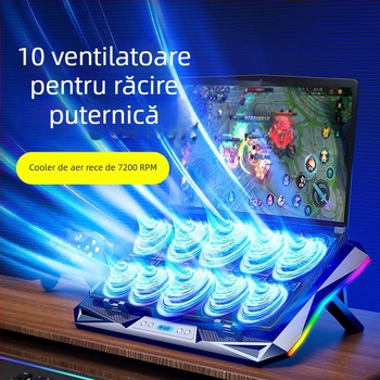 Suport de răcire pentru laptop (model S02, răcire cu aer, construcție din plastic, cablu 50–100 cm)
