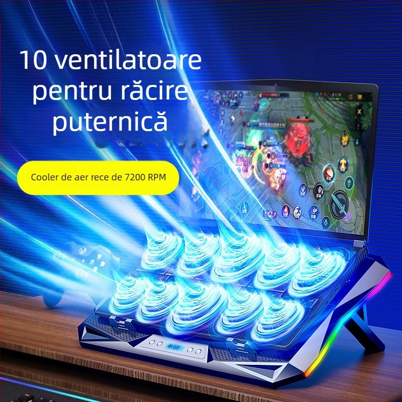 Suport de răcire pentru laptop (model S02, răcire cu aer, construcție din plastic, cablu 50–100 cm)