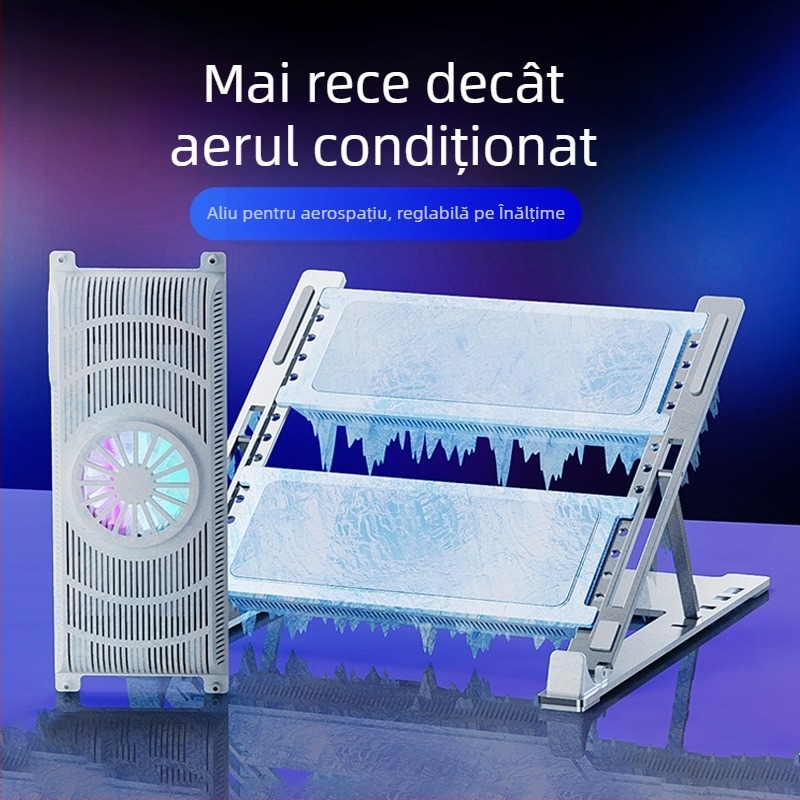 Radiator pentru laptop cu răcire prin apă, radiator semiconductoare H1, aluminiu, 1 ventilator, compatibil cu notebook, ultrabook, PlayBook și altele