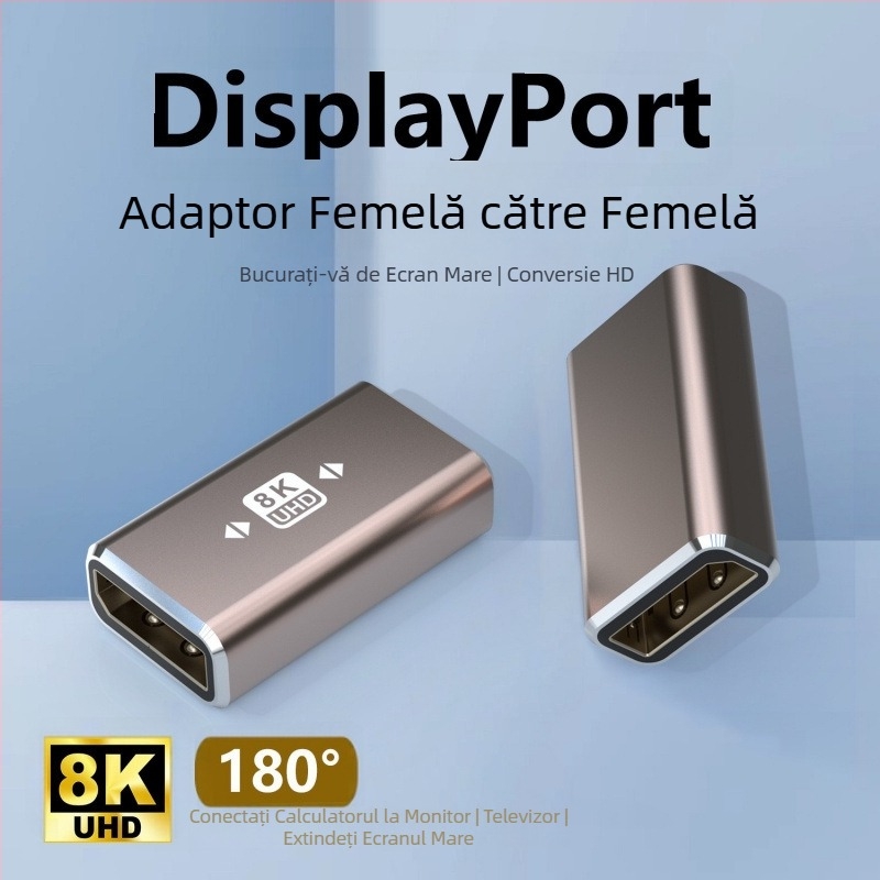 Adaptor DP la Mini DP, pentru monitor și placă video, interfață DP, conector unic