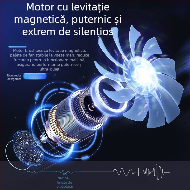 Radiator pentru notebook cu suport pliabil de înălțare; răcire cu ventilator, corp din plastic, 0,7 kg