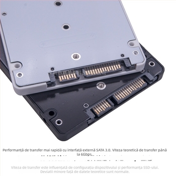 Cutie de transfer NGFF către SATA, adaptor SATA3, cu carcasă încorporată