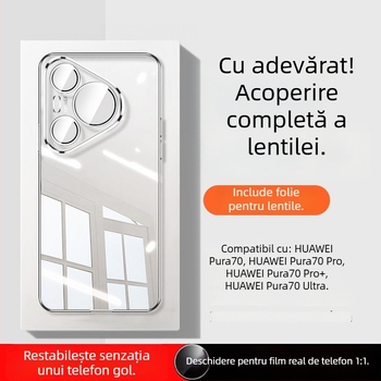 Husă Huawei Pura70Pro din TPU — finisaj electroplating, antișoc, disipare a căldurii