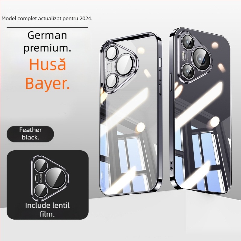 Husă Huawei Pura70Pro din TPU — finisaj electroplating, antișoc, disipare a căldurii