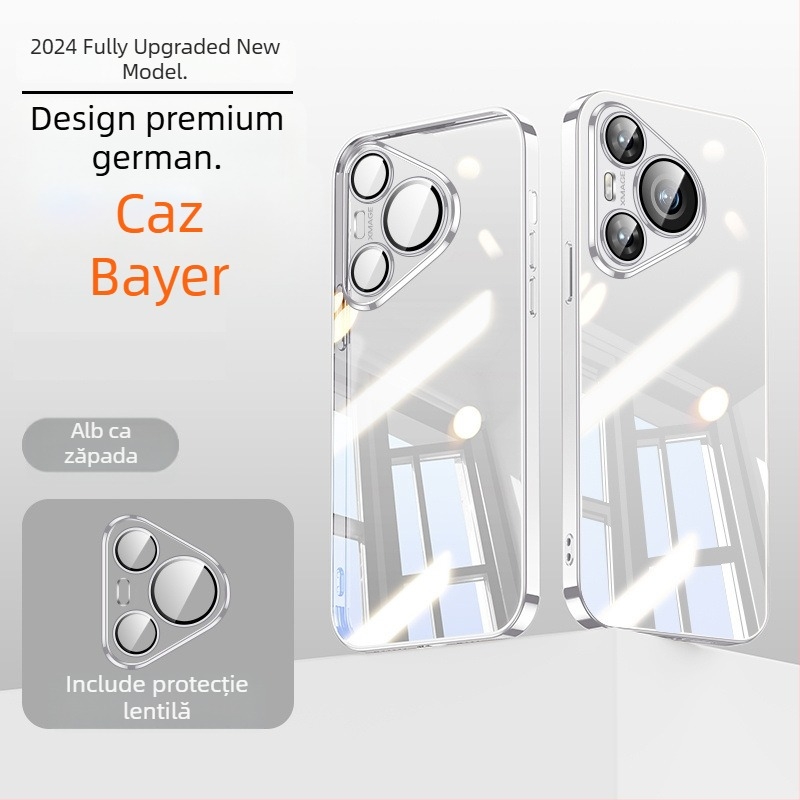 Husă Huawei Pura70Pro din TPU — finisaj electroplating, antișoc, disipare a căldurii