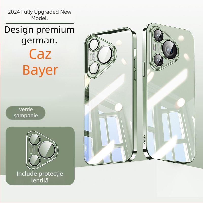 Husă Huawei Pura70Pro din TPU — finisaj electroplating, antișoc, disipare a căldurii