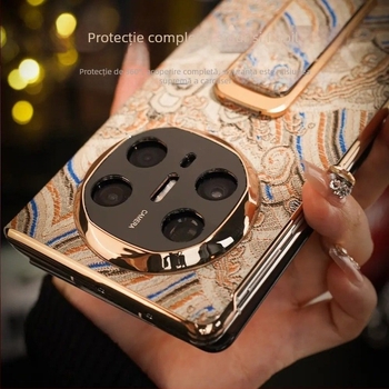 Carcasă protectie Huawei — Capac spate cu suport rotativ inteligent pentru fereastră, acrilic, protecție anti cădere