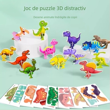 Puzzle 3D cu insecte pentru copii - jucărie educațională din hârtie, DIY, pentru 4-6 ani