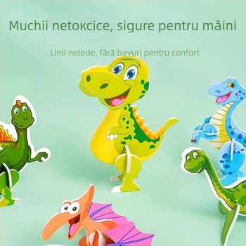 Puzzle 3D cu insecte pentru copii - jucărie educațională din hârtie, DIY, pentru 4-6 ani