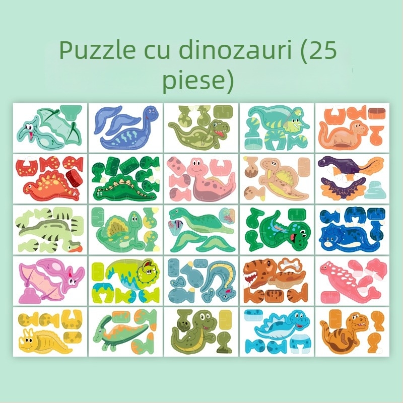 Puzzle 3D cu insecte pentru copii - jucărie educațională din hârtie, DIY, pentru 4-6 ani