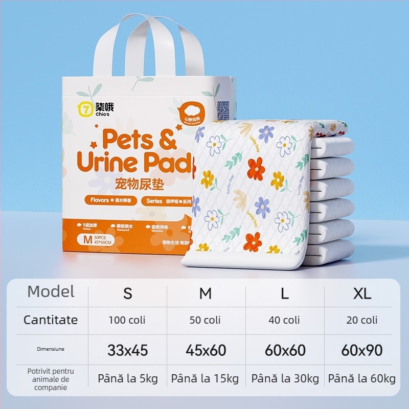 Pad de scutec pentru câini, dezodorizant, absorbant, îngroșat, 100 bucăți, de unică folosință