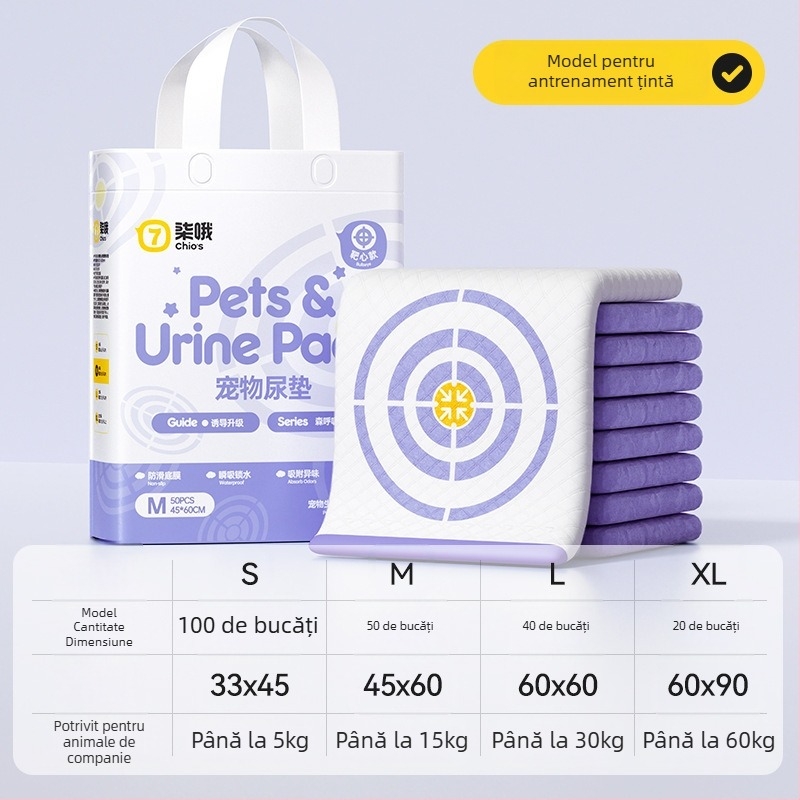 Pad de scutec pentru câini, dezodorizant, absorbant, îngroșat, 100 bucăți, de unică folosință