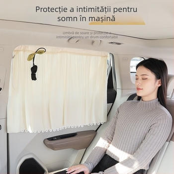 Perdea de protecție solar auto pentru interior, perdea de intimitate pentru geamul din spate, material plasă, tip opac gros, montaj lamelar, cod produs XP909, marcă Group ch