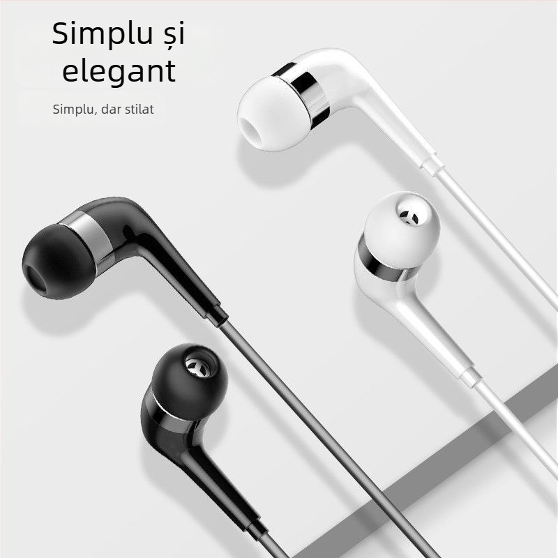 Căști de gaming, in-ear, stil minimalist, conector de 2,5 mm cu formă de L