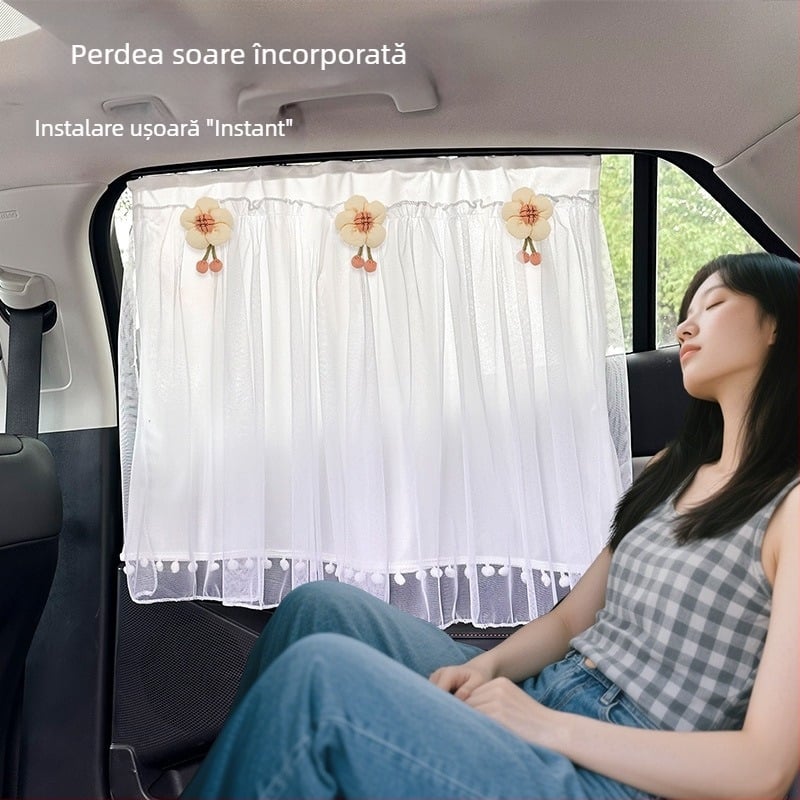 Cortină de intimitate pentru fereastra laterală a mașinii, din plasă, universală, atârnată, personalizabilă