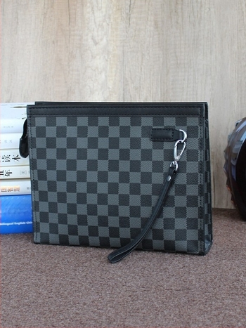 Geantă clutch pentru bărbați din PVC, în dungi, căptușire poliester, brand Mini dragon