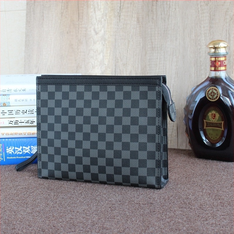 Geantă clutch pentru bărbați din PVC, în dungi, căptușire poliester, brand Mini dragon