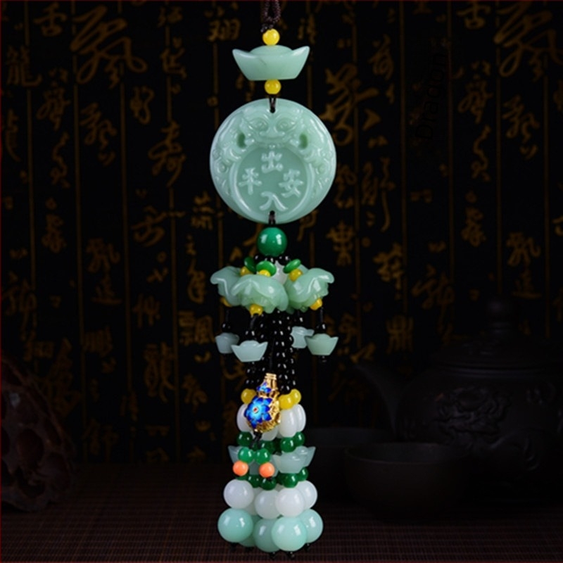 Pandantiv auto din cristal în formă de dovleac — stil tradițional chinezesc, decor interior pentru mașină, Energy Hut