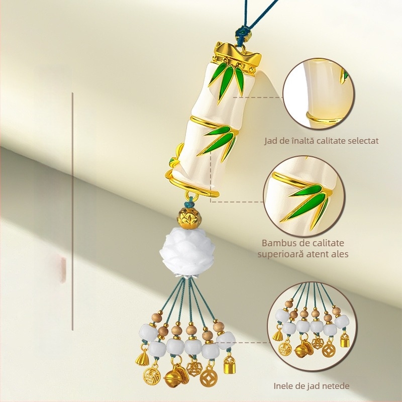 Pandant auto din jad pentru interior, stil luxos ușor, decor interior auto, marcă Teng Yun