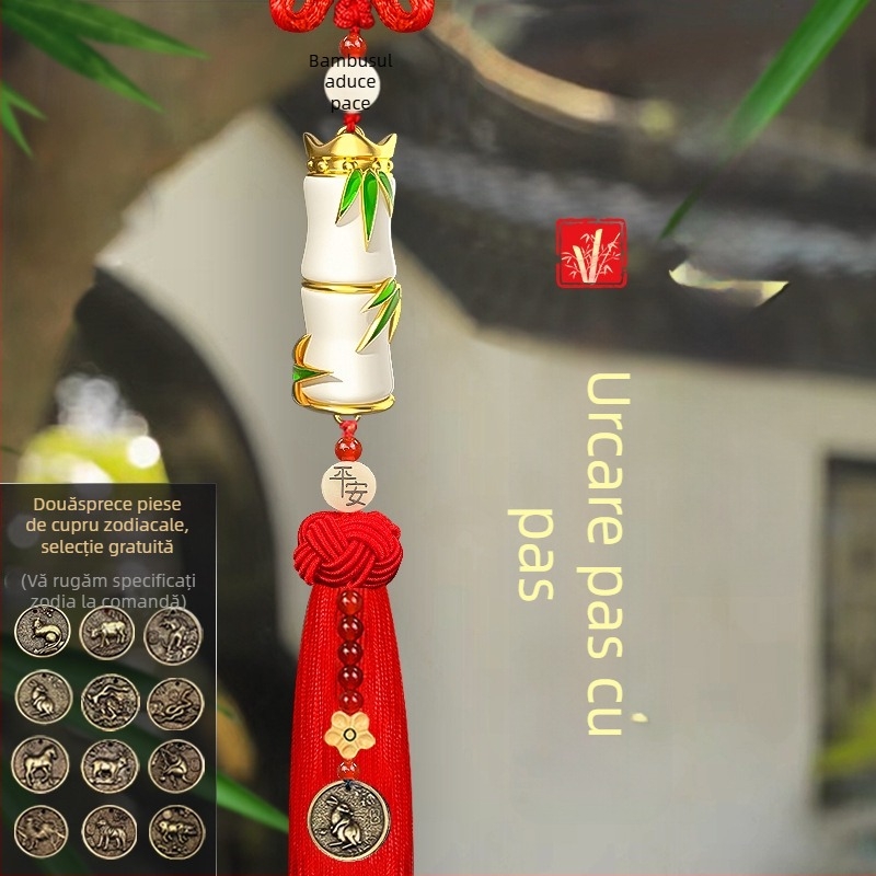 Pandant auto din jad pentru interior, stil luxos ușor, decor interior auto, marcă Teng Yun