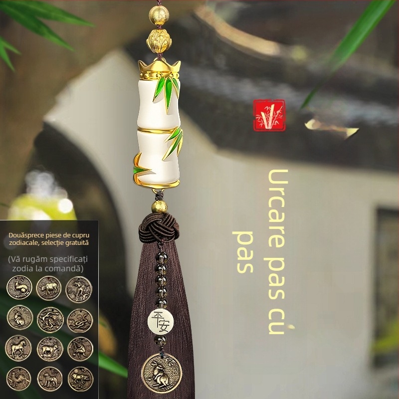 Pandant auto din jad pentru interior, stil luxos ușor, decor interior auto, marcă Teng Yun