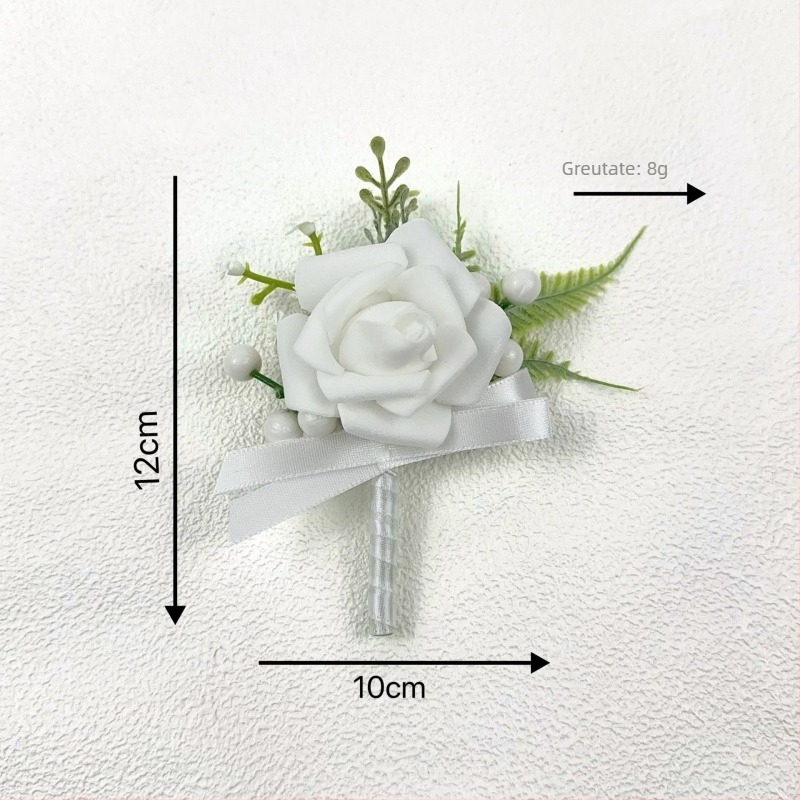 Set de corsage pentru nuntă pentru familie – trandafiri PE, lucrat manual, brand Hagi mani