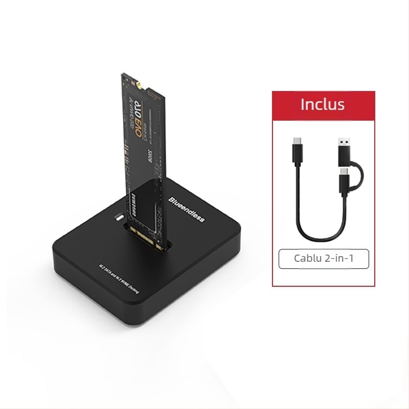 Carcasă SSD M.2 NVMe/SATA cu două protocoale, USB-C 3.2 Gen2, până la 8TB, compactă și portabilă, Modele SD03A/SD02A/SD01A