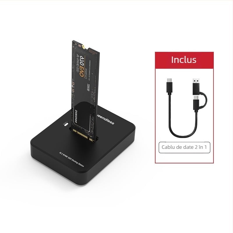 Carcasă SSD M.2 NVMe/SATA cu două protocoale, USB-C 3.2 Gen2, până la 8TB, compactă și portabilă, Modele SD03A/SD02A/SD01A
