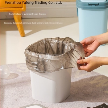 Coș mini pentru gunoiul pisicii cu capac, anti-înclinare, anti-miros, include lopățică pentru gunoi și pungile de fecale — Brand Yufen