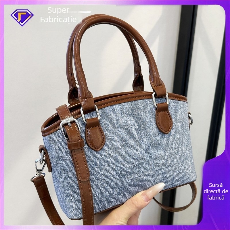 Geantă tip bucket din PU, stil urban minimalist, închidere cu fermoar, căptușeală din poliester (vara 2025, formă de găleată, curea cu o singură curea)